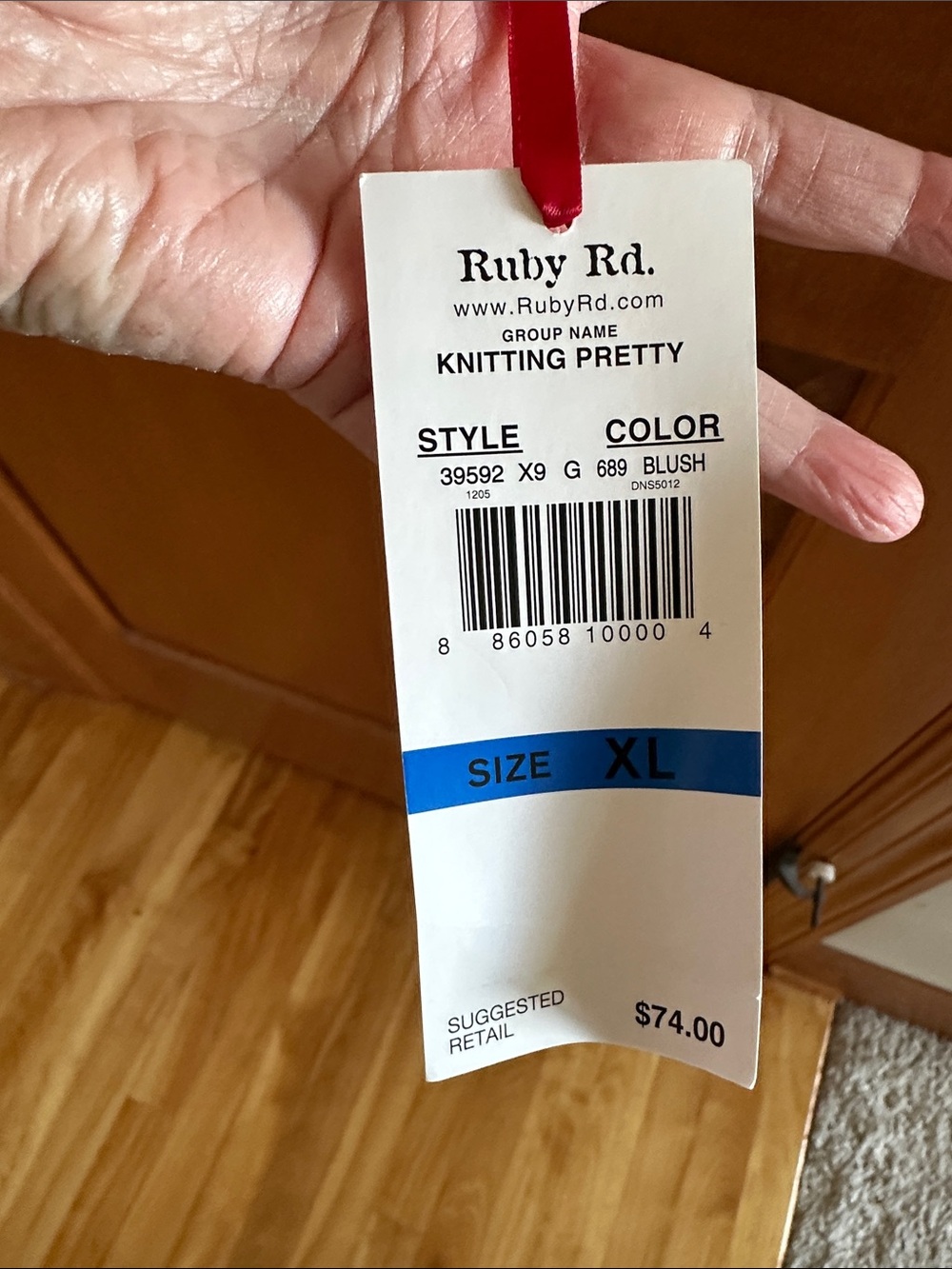 Ruby Rd. Blush Knit Ruffle Open Cardigan - Picture 4 of 10